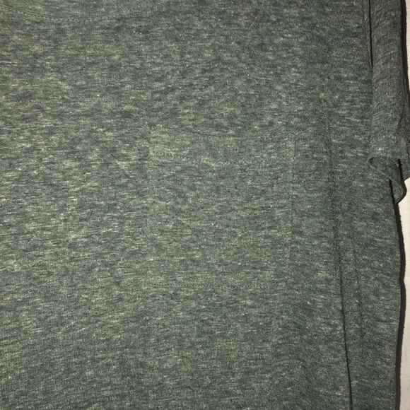 Army green heather linen shirt - Picture 3 of 4